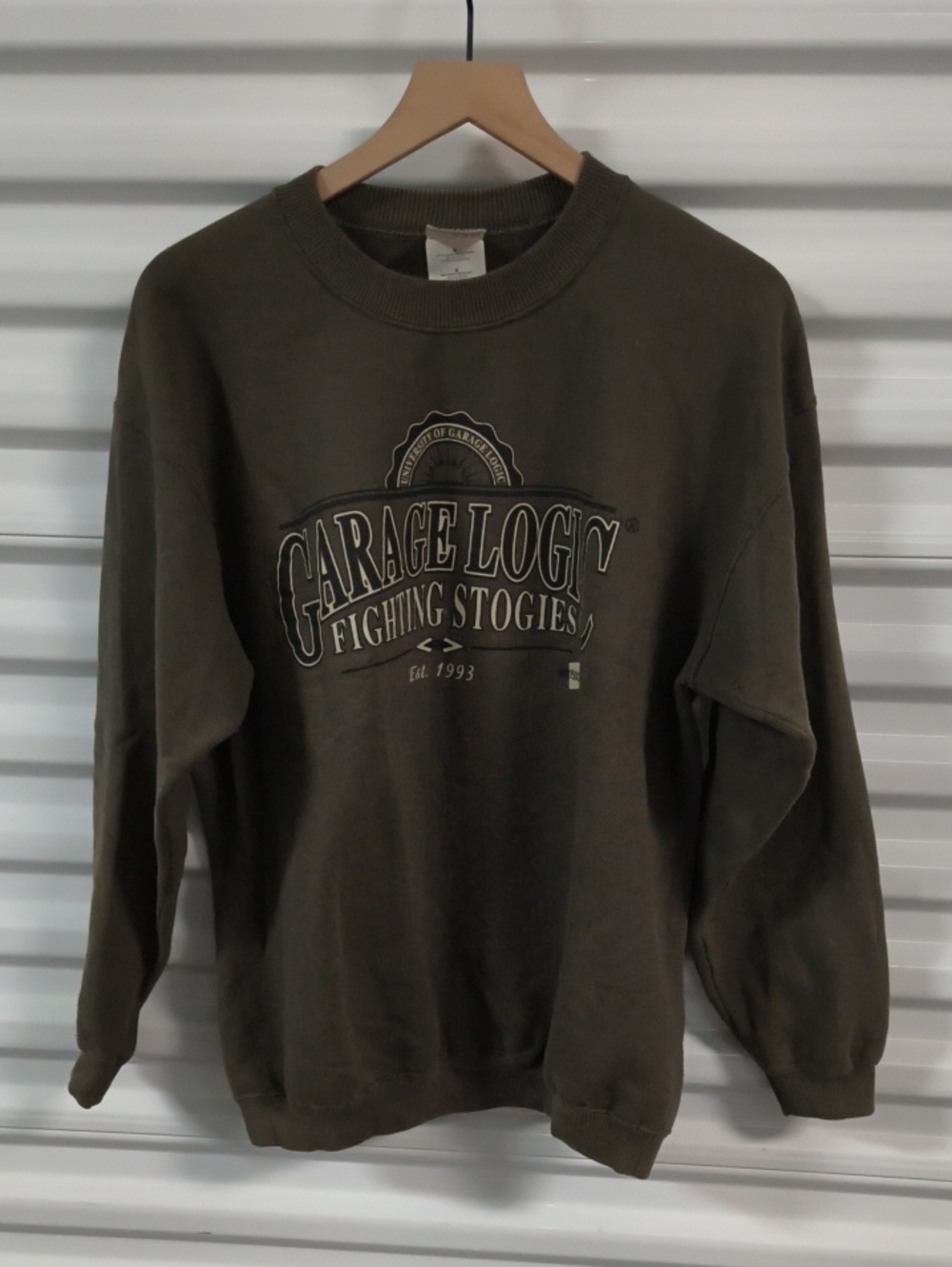Vtg University Of Garage Logic Crewneck Crewneck Sweatshirt Men's L